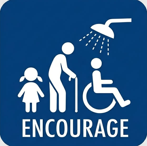 災害シャワー　組み立て式シャワーシステム